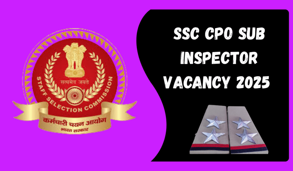 SSC CPO Sub Inspector Vacancy 2025